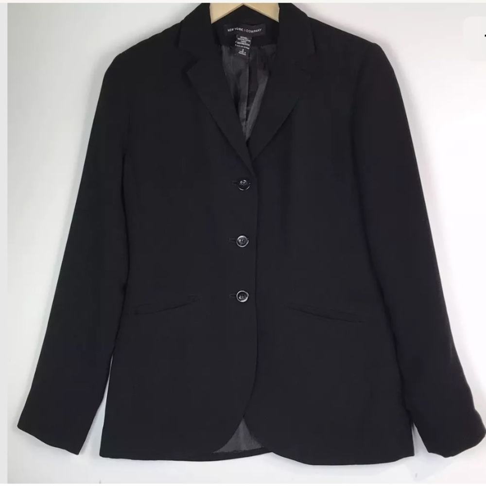New York & Co‎ Blazer Jacket Coat Lined Black 2
